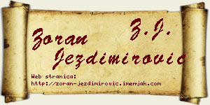 Zoran Jezdimirović vizit kartica